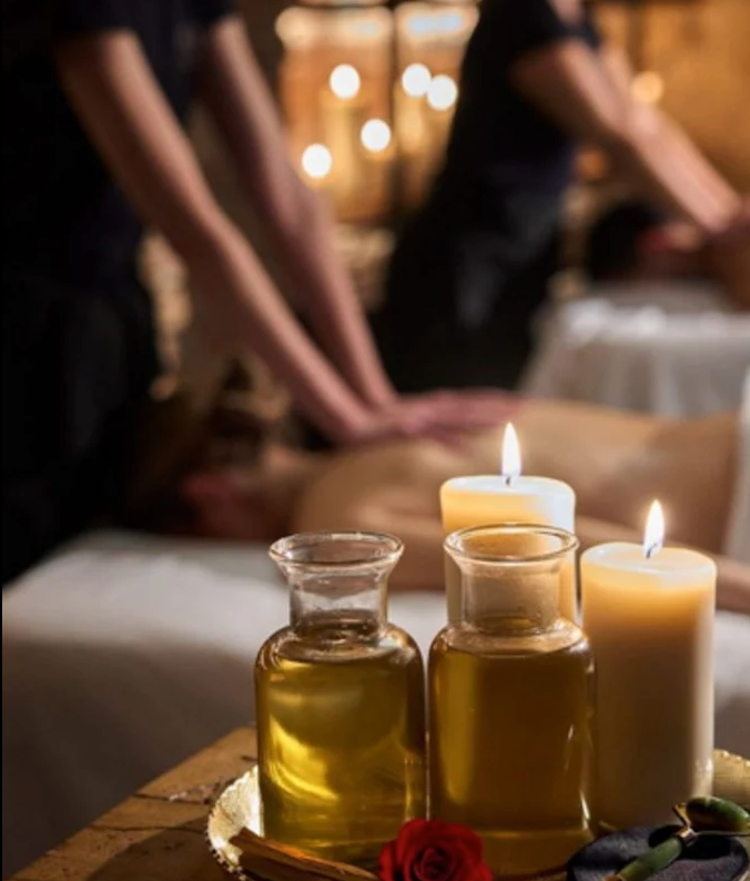 Deep Tissue Back Rub with candles